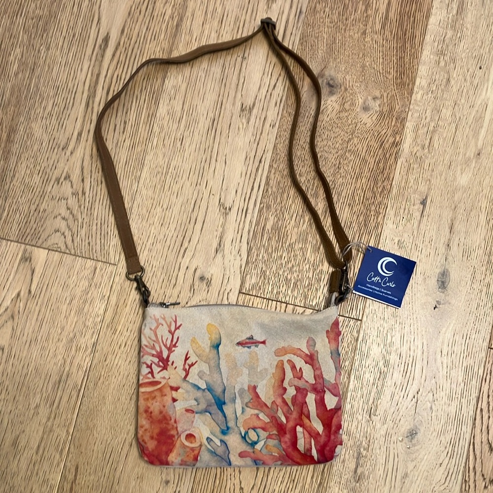 Cott n Curls Coral Crossbody Bag